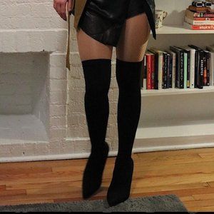 Thigh high stocking heels
